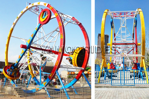 Juegos Mecánicos Yamoo Fun Fair Rides <span class=keywords><strong>Happy</strong></span> Wheel con Iluminación LED de Color Personalizado para Parques al Aire Libre, Centros Comerciales, Atracciones de Feria - Product Image 5