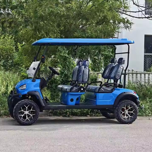 Carrito de Golf Eléctrico de Cuatro Ruedas de 5-<span class=keywords><strong>6</strong></span> <span class=keywords><strong>Plazas</strong></span>, Fabricado en Acero, Cumple con las Normas DOT y EEC, para Lugares Turísticos, Hoteles, Ferry, Caravanas, Nuevo - Product Image 1