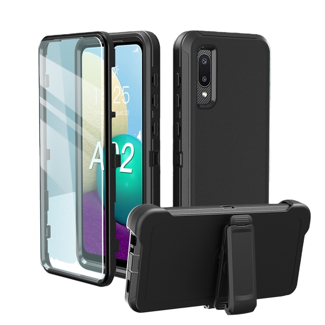 Most Popular Designs Hard PC+Soft TPU Phone Case With Hero Cover With Kickstand for Galaxy A02