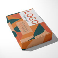 Scatole di imballaggio per magliette confezione di carta lucida piccola scatola di carta spessa con scomparto ondulato personalizzato con stampa Logo