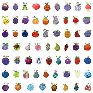 Nuevo Set de 60 Pegatinas de PVC con Diseño de Anime, Luffy y Fruta del Diablo, Resistentes al Agua - Product Image 4