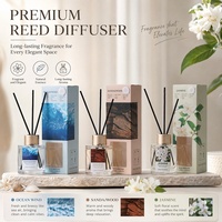 Diffuseur à roseaux en rotin 50 ml – Assortiment d'huiles essentielles mélangées, parfum longue durée, coffret cadeau
