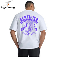 Joychuang 220g Kaos Katun Murni Berat, Trendi Musim Panas Terbaru, Serbaguna untuk Pria & Wanita, Tersedia Kustomisasi
