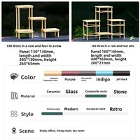 Soporte de Resina de Estilo Chino de 4 Niveles y 3 Conexiones, No Plegable, para Plantas de Interior, Exhibidor de Macetas de Suculentas para Decoración del Hogar