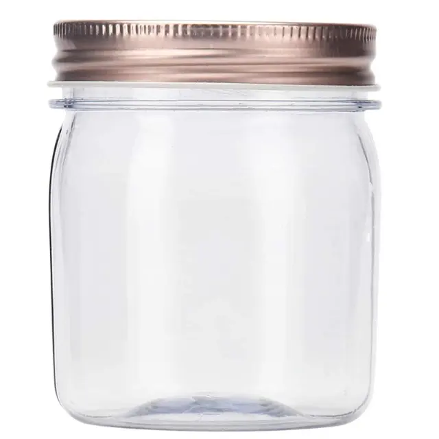 Commercio all'ingrosso vuoto 35g 45g 350ml 500ml personalizzato 4oz 8oz commestibile plastica vasetto di miele contenitore vaso di plastica con coperchio