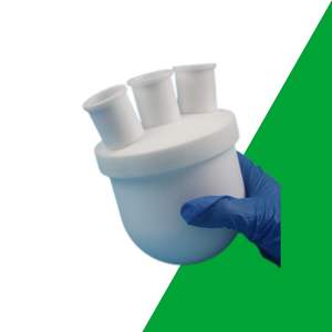 Frasco de reacción de PTFE de cuello corto TOPTION seguro para polímeros de alta viscosidad y muestras adhesivas - Product Image 3