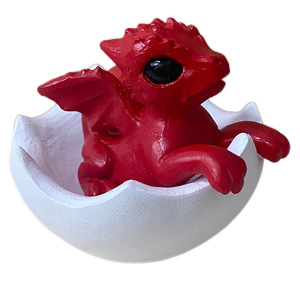 New Exquisite Religious Fairy Hatching Eggshell Dragon Resin Figurine Eco-Friendly Home Desk <b>Ornament</b> - Product Image 5