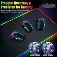 Alfombrilla de Ratón para Juegos RGB Extendida, con Carga Inalámbrica, Tamaño XL XXL, Logotipo Personalizado, Iluminación, Mapa, Impermeable, Ecológica y Natural