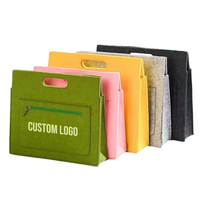 Sac pour ordinateur portable en feutre fin et protecteur, multi-usages, léger, avec logo personnalisé pour les entreprises