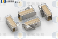 Conteneur Habitable CGCH à Vendre – Maisons Conteneurs Plates de 40 pieds – Maisons de Luxe Portables de 40 pieds avec Salle de Bain