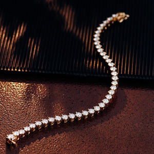 Bracelet Tennis à Bas Prix en Diamant de Laboratoire de 2,5 mm, 3 Griffes, Or Jaune 10k, Bijoux de Luxe VVS, Passe le Testeur de Diamant, Bijoux en Diamant Véritable - Product Image 4