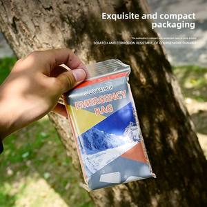 Sac de couchage d'urgence d'hiver le plus vendu pour le camping en plein air, style enveloppe, <span class=keywords><strong>film</strong></span> PE, équipement de survie, couverture de montagne - Product Image 2