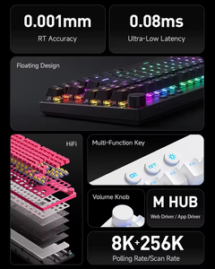 Clavier de jeu MCHOSE MiX 87 à effet Hall, taux de polling 8K, déclenchement rapide 0,001 mm, faible latence 0,08 ms, clavier mécanique à échange à chaud - Product Image 5