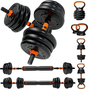 Men's Bodybuilding <strong>Barbell</strong> Fitness Lifting Training Gym Adjustable Dumbbells Weights Set 20lbs/33lbs/44lbs for Indoor <strong>Workout</strong> - Product Image 1