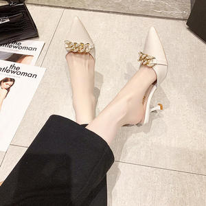Summer Hot-Selling Thin Heels Spring Autumn Large-Size Fine Heel High-Heeled Ladies Slippers - Product Image 3