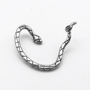 Pendientes de aro de acero de titanio con forma de serpiente yunnique para fiesta, joyería de moda para mujeres y hombres - Product Image 2