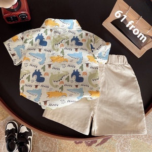 Boys' Ngắn Tay Áo Thiết Lập Trẻ Em Của Mùa Hè Trang Phục Cotton Áo Sơ Mi Quần Mát Đẹp Trai Bé Quần Áo Trẻ Mới Biết Đi Phù Hợp Với Cho Trẻ Em Chàng Trai - Product Image 2