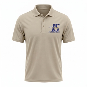 Polo en tissu Stone Color à manches courtes, col boutonné, logo personnalisé, tee-shirt uniforme pour équipe sportive ou club - Product Image 1