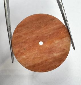 Esfera de reloj de jaspe rojo de 28,5 mm, pulida por un lado, con grosor de 0,7 mm y orificio central de 2 mm - Product Image 5