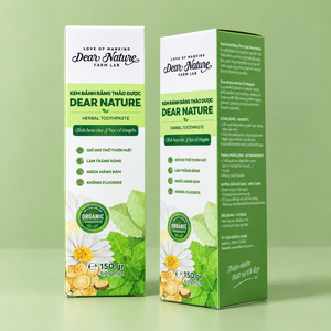 Caja de Papel para Pasta Dental Herbal Personalizada de Fábrica en Vietnam, Caja de Empaque Ecológica - Product Image 1