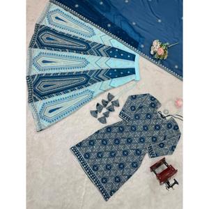 Conjunto de Lehenga de Diseñador, Elegante Atuendo Étnico para Mujer, Vestido Elegante para Invitadas de Boda, Perfecto para Fiestas y Eventos Tradicionales - Product Image 6
