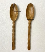 Couteau à salade, à beurre et à fromage en bambou naturel japonais fait main, écologique, compatible lave-vaisselle, style américain