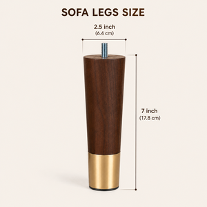 Patas de sofá de madera redondas lisas, pies de muebles de madera maciza sofisticados para sofá o cama, patas de madera maciza redondas clásicas - Product Image 2