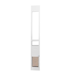 Porta Scorrevole in Vetro per Cani con Altezza Regolabile 75 7/8\"-80 11/16\", Telaio in Alluminio, Vetro Temperato, Accessorio per Finestra Scorrevole per Cani - Product Image 6