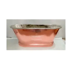 Unique Look Highly Shiny Copper Polished Shiny Nickel Roll Top Copper Bathtub Designed By Indian Supplier