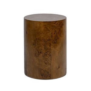 Tavolo Consolle Ovale Nebula da 20 Pollici in Legno di Noce Marrone Medio con Elegante Design a Pilastro - Product Image 5