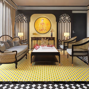 Custom vintage cement <b>tile</b> mosaics for restaurant wall, floor, and <b>backsplash</b> designs. - Product Image 3