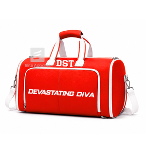 Custom Delta Sigma Theta Sorority Tote <b>bag</b> red and White Embroidered Logo Daily Use Large Capacity Nylon polyester <b>duffel</b> <b>bag</b> - Product Image 1