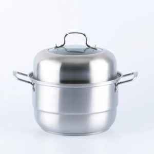 Olla vaporera de acero inoxidable con tapa, vaporera multicapa para cocina, olla para cocinar al vapor verduras, dumplings y mariscos - Product Image 1