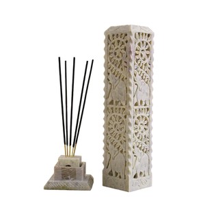 Black Color Stand Shape Pure Natural Soapstone Incense Burner With High Class Quality For Religious Purpose - Product Image 3