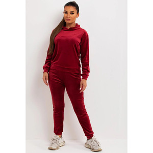 Ensemble de survêtement en velours personnalisé pour femmes |   Sweat-shirt et pantalon de jogging en velours de qualité supérieure |   Fabricant de vêtements de sport en gros, OEM, ODM, marque privée - Product Image 2