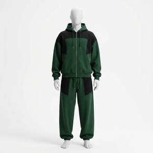 Custom Men Oversized Fleece <b>Tracksuit</b> Hoodie and Jogger Set Streetwear Casual Winter Outfit - Product Image 1