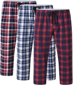Pantalones de Vestir Casuales para Hombre, Cintura Elástica con Cordón Ajustable, Corte Clásico, Ligeros, Estampado a Cuadros - Product Image 1
