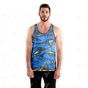 เสื้อกล้ามผู้ชายขายดี คุณภาพสูง เป็นมิตรกับสิ่งแวดล้อม ระบายอากาศได้ดี เหมาะสำหรับการฝึกซ้อมและออกกำลังกาย แห้งเร็ว ลายพิมพ์ - Product Image 3