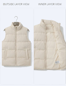 <b>Women's</b> Puffer Vest Lightweight Quilted <b>Sleeveless</b> <b>Jacket</b> Warm Winter Outerwear Stand Collar Zip Up Casual Outdoor Fashion Vest - Product Image 6