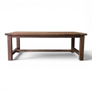 Recycled Teak <b>Wood</b> Rectangular Outdoor <b>Dining</b> <b>Table</b> <b>Rustic</b> Farmhouse Garden Patio <b>Dining</b> Furniture Handmade Natural Wooden <b>Table</b> - Product Image 1