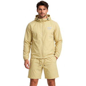 <b>Mens</b> Nylon Polyester Windbreaker Short Set Lightweight Sports Fashion Two Piece Outfit Custom Logo Clothing - Product Image 5