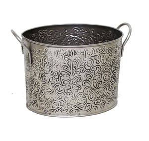 Durable Rustic Beverage Cooling <b>Tub</b> with Oval Shape and Dual Carrying Handles - Product Image 4