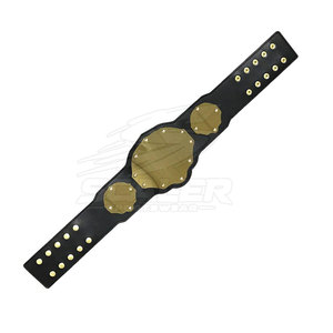 Ceinture de lutte décorative en cuir avec logo personnalisé au centre, sangle réglable, respirante, pour événements sportifs professionnels - Product Image 2