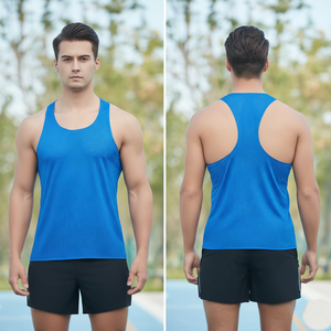 เสื้อกล้ามวิ่งตาข่ายน้ำหนักเบาสำหรับผู้ชาย ชุดกีฬาฝึกซ้อมมาราธอน - Product Image 6
