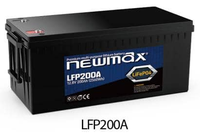 Batería NEWMAX LiFePO4 12.8V 200Ah de estado sólido coreana, 5000 ciclos, ligera, sin mantenimiento, para energía solar/UPS/RV/marina/carritos de golf