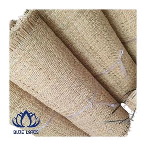 Malla de Mimbre Natural Ecológica de Alta Calidad, Tejido Diagonal Duradero para Muebles, Gabinetes y Sillas, Loto Azul - Product Image 1
