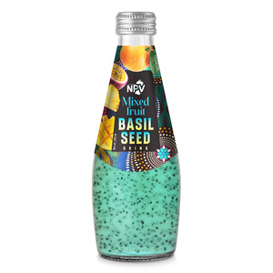Proveedor, Muestra Gratuita, Diseño Gratuito, OEM, Botella de 290 ml, Bebida de Semillas de Albahaca, Agua de Coco, Sabor a Papaya - Product Image 6