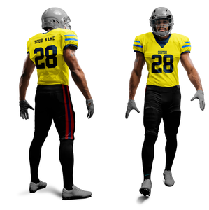 ชุดยูนิฟอร์มอเมริกันฟุตบอลแบบใหม่ ผลิตจากโพลีเอสเตอร์ 100% พร้อมพิมพ์ลายแบบ Sublimation  รับทำแบรนด์ตามสั่ง ชุดอเมริกันฟุตบอลสำหรับผู้ชาย - Product Image 3