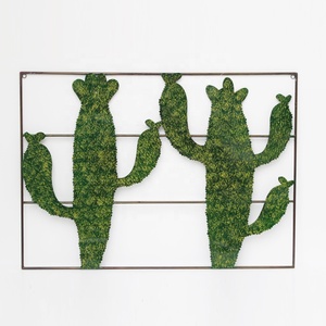 GD-2378 Bohemian Tree <b>Leaf</b> & Cactus Metal Wall <b>Art</b> Eco-Friendly Durable Home Decor for Living Room - Product Image 1