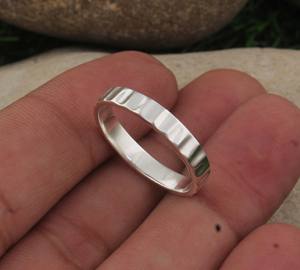 Minimalist Sterling Silver Plain Dainty Stackable Women's <b>Thin</b> Band <b>Ring</b> Fine Jewelry for Party Occasions - Product Image 2